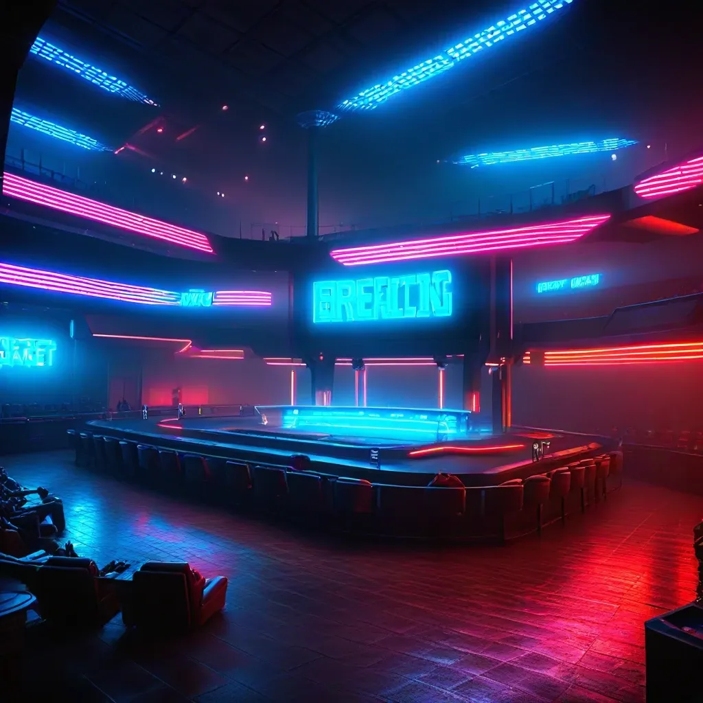Cyberpunk Betting Arena